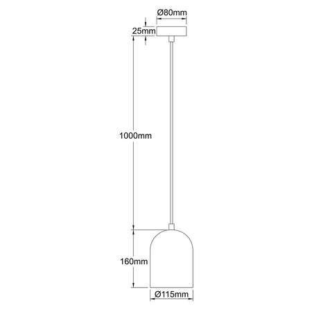 Metalowa lampa wisząca Nilo czarna 1xGU10