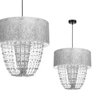 Milagro - Lampa wisząca ALMERIA SILVER/BLACK 1xE27