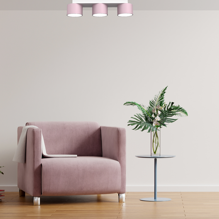 Milagro - Lampa sufitowa DIXIE Pink/White  3xGX53