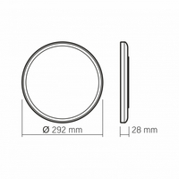 Plafon LED oprawa sufitowa czarna okrągła 18W 4000K 1800lm