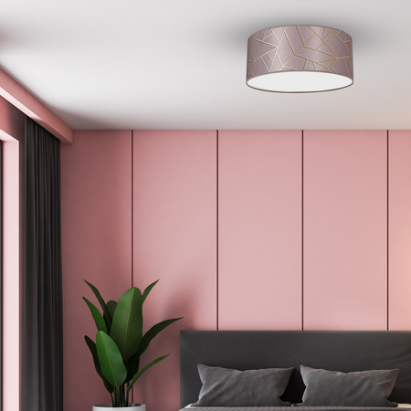 Milagro - Lampa sufitowa ZIGGY PINK Gold/Pink 2xE27 Ø40cm