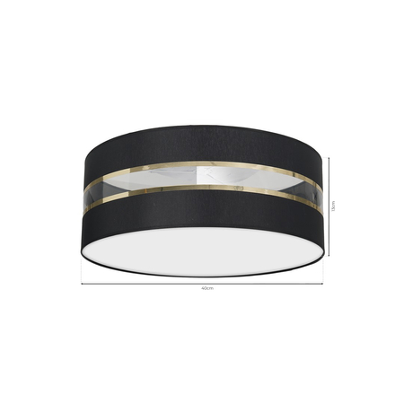 Milagro - Lampa Sufitowa ULTIMO BLACK 2xE27 Ø40cm