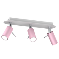 Milagro - Lampa sufitowa PRESTON PINK/WHITE 3x mini GU10
