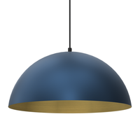 Milagro - Lampa wisząca BETA NAVY BLUE/GOLD 1xE27 45cm