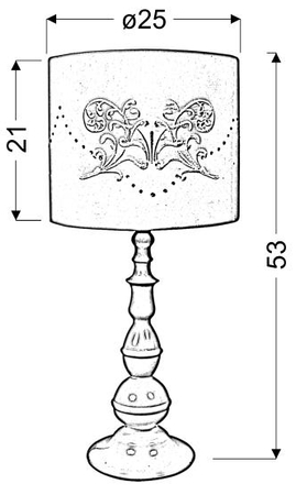 LANS LAMPA 1X60W E27 BIAŁA