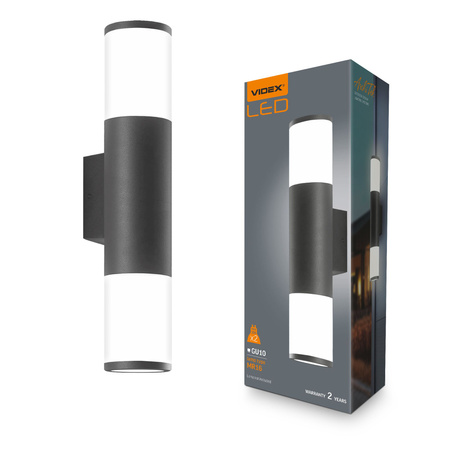Lampa Elewacyjna LED Kinkiet Zewnętrzny Ogrodowy, Oprawa 2x GU10 30W IP54 VL-AR092B