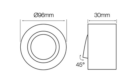 *LED line® Oprawa wpuszczana okrągła srebro ROLLO MIDI