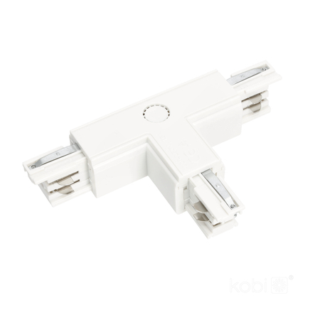 Łącznik do szynoprzewodu 3-obwodowy T PRAWY biały Kobi