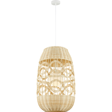 Milagro - Lampa wisząca ARONA NATURAL 1xE14 fi 400