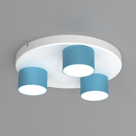 Milagro - Lampa sufitowa DIXIE Blue/White 3xGX53