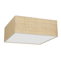 Milagro - Lampa sufitowa MARSHALL WHITE / RATTAN 2xE27