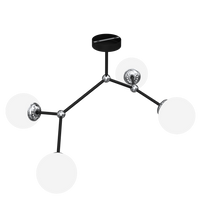 Lampa sufitowa JOY BLACK 4xE14