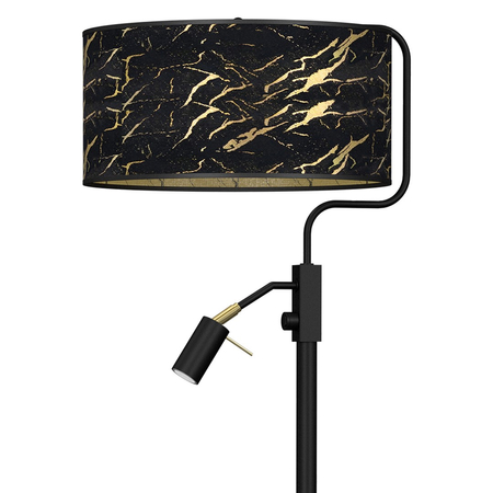 Milagro - Lampa podłogowa SENSO Black/Gold 1xE27 + 1x mini GU10