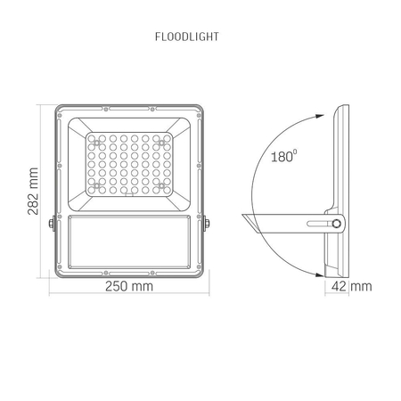 Naświetlacz LED z panelem solarnym 100W + pilot VLE-FSO-1005