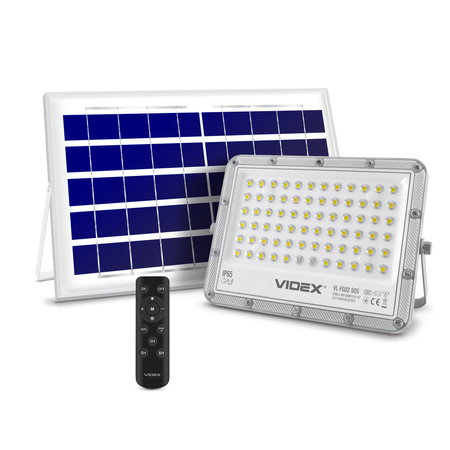 Naświetlacz LED z panelem solarnym 50W + pilot VL-FSO2-505