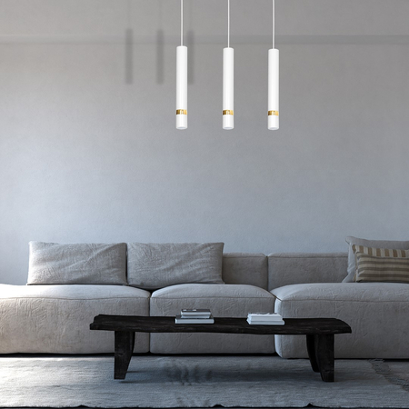 Milagro - Lampa wisząca JOKER WHITE/GOLD 3xGU10