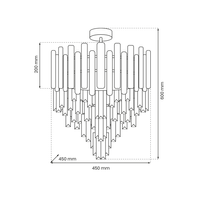 Milagro - Lampa sufitowa MADISON GOLD 9xE14