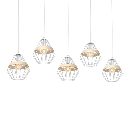 Milagro - Lampa wisząca CLIFF WHITE 5xE27