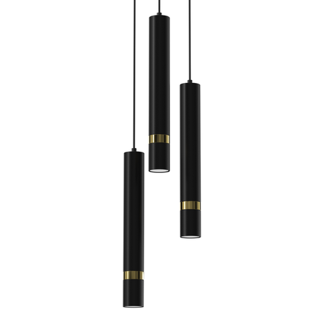 Milagro - Lampa wisząca JOKER BLACK/GOLD 3xGU10