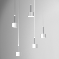 Milagro - Lampa wisząca ARENA WHITE/SILVER 5xGX53