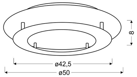 Candellux - Merle Lampa Sufitowa Plafon 50 24W Led 3000K Biały