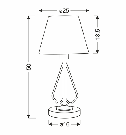 LAMPA STOŁOWA MORLEY 1 CZARNY