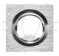 Oprawa halogenowa GU10 sufitowa ruchoma srebrna aluminium