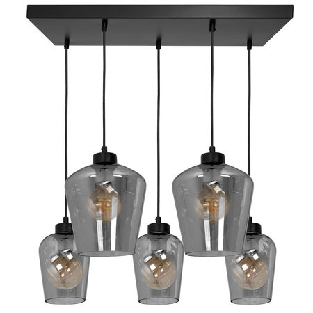 Milagro - Lampa wisząca SANTIAGO SMOKED 5xE27