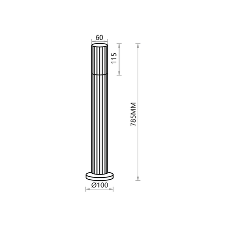 VERTICAL BLACK LAMPA OGRODOWA 1xGU10 IP44