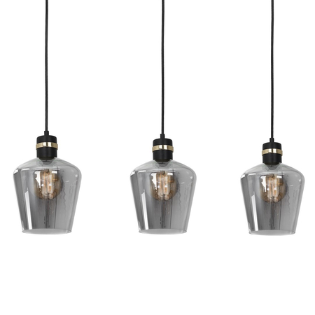 Milagro - Lampa wisząca RICHMOND BLACK / GOLD 3xE27  Listwa