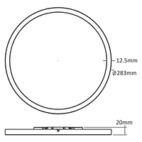 Plafon Pryzma 28 cm biały LED CCT
