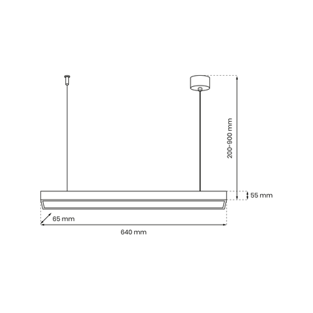 Milagro - Lampa wisząca LUNGO 1xT8 9W LED