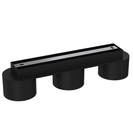 Lampa sufitowa DIXIE Black  3xGX53