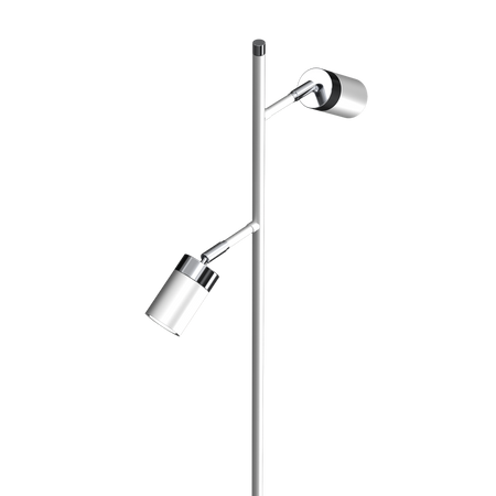 Milagro - Lampa podłogowa JOKER WHITE/CHROME 2xGU10