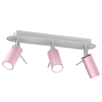 Milagro - Lampa sufitowa PRESTON PINK/WHITE 3x mini GU10