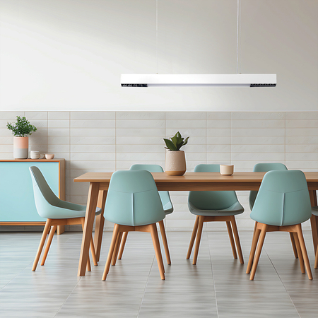 Lampa Wisząca Cali M 80 cm Biała Sterowanie Tuya 32W LED Zmienna Barwa CCT