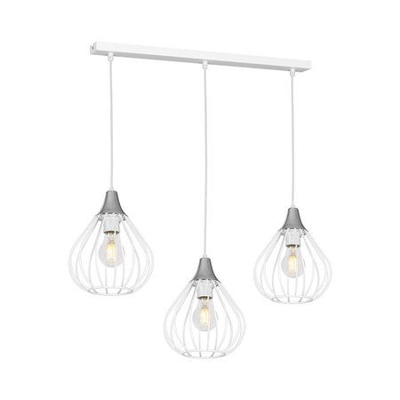 Milagro - Lampa wisząca KANE WHITE 3xE27