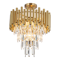 Milagro - Lampa sufitowa MADISON GOLD 9xE14