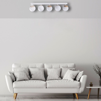 Milagro - Lampa sufitowa SFERA WOOD 5xE14