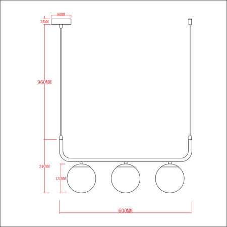 Lampa wisząca Alisa złota 3xE14