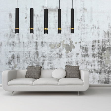 Milagro - Lampa wisząca JOKER BLACK/GOLD 5xGU10