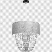 Milagro - Lampa wisząca ALMERIA SILVER/BLACK 1xE27