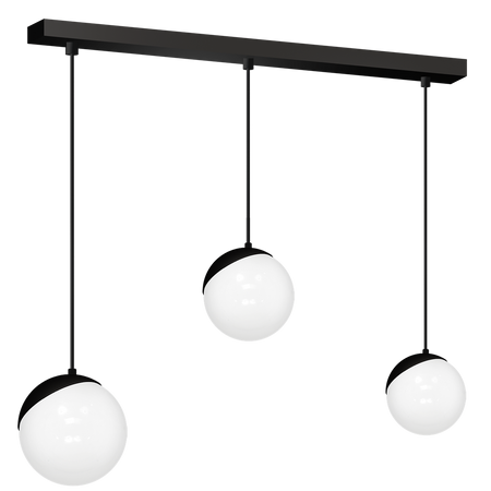 Milagro - Lampa wisząca SFERA BLACK 3xE14
