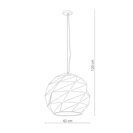 Lampa wisząca Reus biała 3xE27