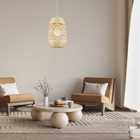 Milagro - Lampa wisząca ARONA NATURAL 1xE14 fi 400