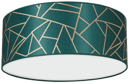 Milagro - Lampa sufitowa ZIGGY GREEN Gold/Bottle green  2xE27  Ø40cm