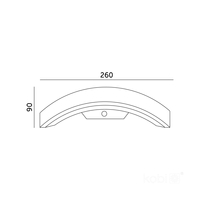 Kinkiet ogrodowy LED OME 10W 4000K LX IP54 czarny LED2B