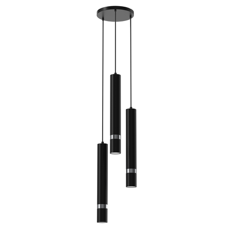 Milagro - Lampa wisząca JOKER BLACK/CHROME 3xGU10