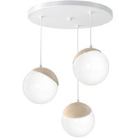 Milagro - Lampa wisząca SFERA WOOD 3xE14