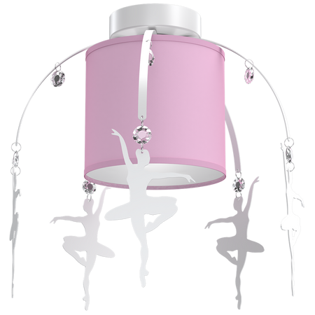 Milagro - Lampa sufitowa BALETNICA PINK 1xE27